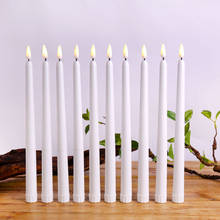 Paquete de 4 candelabros religiosos parpadeantes, color amarillo/blanco, de 11 pulgadas de largo, sin llama, decorativo, cuerpo negro para boda 2024 - compra barato