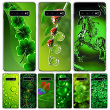 Hermosa funda de teléfono verde esmeralda con purpurina para Samsung Galaxy A51, A71, A50, A70, A40, A30, A20E, A10, A01, A21, A41, M30S, A6, A7, A8 2024 - compra barato