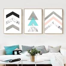 Marble Texture Triangle Pattern  Posters Prints Wall Art Canvas Painting Nordic Picture for Nursery Bedroom Home Decor 2024 - buy cheap