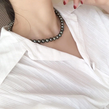 HENGSHENG-collar de perlas redondas de Tahiti Natural para mujer, collar de perlas redondas de 8-11mm, brillo verde oscuro, cierre de oro de 18 quilates, joyería fina para regalo 2024 - compra barato