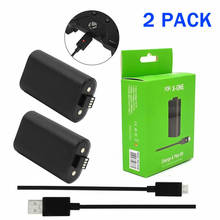 2x аккумулятор для Microsoft XBOX ONE /X /S / Eliet Play USB зарядка аккумуляторный комплект 2024 - купить недорого