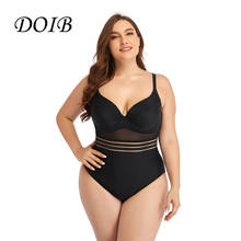 DOIB Women Black Push Up Swimsuit Plus Size One Piece Sexy Monokini Swimwear Bath Bikini 2021 Hollow Out Femle Beachwear 2024 - buy cheap