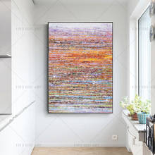 Handpainted Abstract Multi-color Line Oil Paintings on Canvas Home Decor Wall Art Pictures Handmade Painting Large Oils 2024 - buy cheap