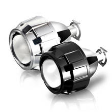 Aileo-mini lente para farol de carro 2.5 polegadas, xenon hid, h4, h7, h11, preto ou prata, uso para lâmpadas h1 2024 - compre barato