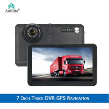 Anfilite 7 inch Capacitive Android car GPS Navigator Quad Core 16GB car DVR dash cam dual cameras 1080P record free maps 2024 - buy cheap