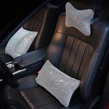 Almohadas bonitas para el cuello del coche, reposacabezas con diamantes de imitación, almohada de cintura apta para la mayoría de coches universales, accesorio Interior para el coche 2024 - compra barato