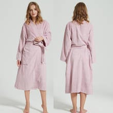 Кимоно, полотенце, флисовое Ночное платье, халат, теплая Пижама, зимний женский халат, домашняя одежда, ночная рубашка, одежда для сна, большой размер, ультра 2024 - купить недорого