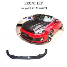 Carbon Fiber Front Lip Aprons Spoiler For Volkswagen Golf 6 GTI 2010 2011 2012 2013 Bumper Protector Car Styling 2024 - buy cheap