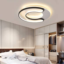 Moderno LED Rodada Luzes de Teto com Controle Remoto Luminaria de Teto Regulável Preto Lustre de Iluminação Acrílico para Quarto Sala Cozinha Loft Banheiro