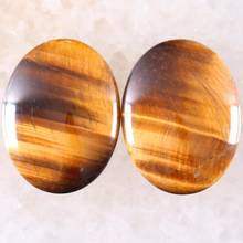 1Pcs Cabochon Cab Natural Energy stone No Drilled Hole Oval Bead for Men Women DIY Jewelry Making Tiger eye Sides Are Same Bead 2024 - buy cheap