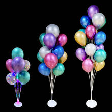Conjunto de balões para festa, kit contendo 1/2 pçs, 19 varetas pega balão, coluna, confete, aniversário, casamento, natal, decoração 2024 - compre barato