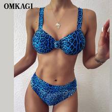 OMKAGI Leopard Push Up Bikini Sets Women Female Swimsuit High Waist Bikini Sexy Women Swimwear Bikini Set 2021 Bathing Suit 2024 - buy cheap