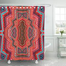 Conjunto de cortina de ducha de tela de poliéster impermeable, conjunto de bufanda con patrón étnico, ruso, peruano, indio, indonesio, India, 72x72 pulgadas 2024 - compra barato
