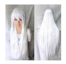 Zhaoxia ++ @ Q8 ++ peluca completa blanca larga y recta de Anime para fiesta de Cosplay @ 2024 - compra barato