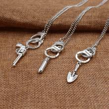 Fashion personality creative crime jewelry necklace partner, best friend necklace set, friendship jewelry 2024 - buy cheap