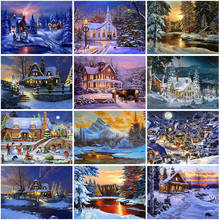 DIY 5D Diamond Painting Full Round Drill Winter Snow Scenery Resin Diamond Embroidery Cross Stitch Kits Wall Art 2024 - buy cheap