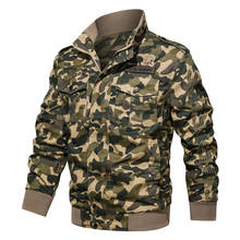 De los hombres de algodón de primavera y otoño Piloto Militar chaqueta abrigo hombre ejército camuflaje cazadora de vuelo chaqueta de talla grande 6XL 2024 - compra barato