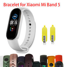 Película colorida para xiaomi mi band 5, película protetora para bracelete inteligente xiaomi mi band 5 2024 - compre barato