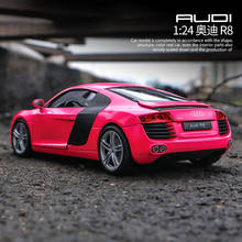 WELLY-coche deportivo Audi R8 V10, simulación de aleación, modelo de coche, artesanía, adornos, Colección, herramienta de juguete, regalo, 1:24 2024 - compra barato