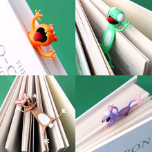 Marcapáginas estéreo 3D creativo para libros, marcapáginas con diseño de dibujos animados de animales bonitos, suministros de papelería para niños, marcapáginas de PVC, marca de páginas 2024 - compra barato