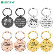 Double-Sided Engraved Pet ID Dog Tags Keychain Dog Collar Accessories Decoration Cat Collars Stainless Steel Dog Customized Tags 2024 - buy cheap