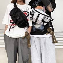 Поясная Сумка 2020 поясная сумка в стиле Харадзюку Женская поясная сумка в стиле хип-хоп модная сумка на бретельках нагрудная сумка для путешествий на каждый день унисекс 2024 - купить недорого