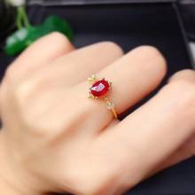 fashion Ruby gemstone wome silver ring fine jewelry certified natural gem red color 925 sterling silver birthday Christmas gift 2024 - buy cheap