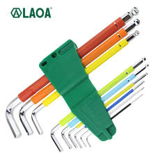 LAOA 9PCS Colorful Hex Wrench Set Two End with Ball Head or Torx Head Combination Hexagonal Screwdriver Mini Handtools 2024 - buy cheap