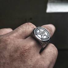 FDLK кольцо с особой пентаграммой, Sigil of Baphomet, Готическая ведьма, Церковь Сатаны, крест, кольца, сатана, ювелирные изделия с Люцифером 2024 - купить недорого