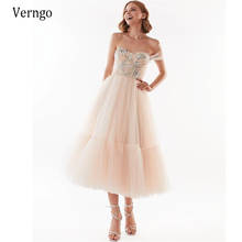 Verngo-Vestidos Elegantes de tul con forma de corazón, vestido de fiesta Formal con flores, color rosa rubor, línea A, 2021 2024 - compra barato