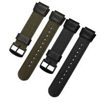 Nylon watchband army green black wristband Replacement strap for Casio AE-1200WH SGW-300H/400/500 AQ-S810W 2024 - buy cheap
