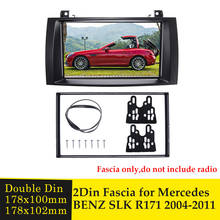 Stereo Dash Panel DVD Frame Double Din Car Radio Fascia Bezel for Mercedes BENZ SLK R171 2004 2005 2006 2007 2008 2009 2010 2011 2024 - buy cheap