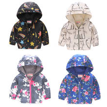 Baby Girls Jacket 2018 Autumn Graffiti Jackets For Girls Windbreaker Boys Kid Outerwear Coat For Girls Raincoat Children Clothes 2024 - buy cheap