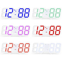 Digital Wall Clock Large Time 3D LED Alarm Date Temperature Nightlight Table Desk Watch Home Decorate Hang Electronic Clocks 2024 - buy cheap