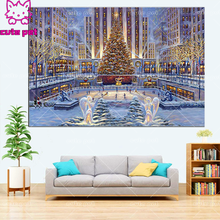 diamond embroidery Holidays in New York Rockefeller Center New York diy diamond painting crossstitch mosaic art Needlework Decor 2024 - buy cheap