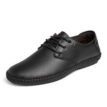 Brand Mens Casual Shoes Handmade Split Leather Men Flats Lace Up Men Loafers Moccasins Men Shoes Designer Footwear 2024 - buy cheap