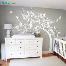 Decoração de parede grande salgueiro com pássaros, grande, diy, decalques adesivos de parede para quarto de bebê bb023 2024 - compre barato