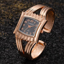 Relojes de lujo de marca superior para Mujer, Reloj pequeño de pulsera de oro rosa, esfera cuadrada, Reloj femenino 2024 - compra barato