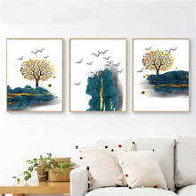 Nordic Abstract Scenery Plant Canvas Painting Home Decor Brid Tree Picture Art Print Living Room Bedroom Wall Decor Home Poster 2024 - buy cheap