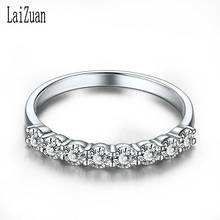 Laizuan anel de moissanite prata esterlina 925 vvs/confirme 0.8ct lab cravado, diamante de moissanite, casamento, noivado, joia fina 2024 - compre barato