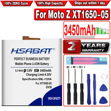 HSABAT GV30 3450mAh Battery for Motorola Moto Z XT1650-05 XT1650-01 XT1650-03 XT1650-02 GV40 2024 - buy cheap