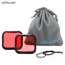 SOONSUN Red Diving Filter and Light Red Snorkel Filter for GoPro Hero 5 6 7 Black Super Suit Housing Case GoPro HERO7 Accessory 2024 - buy cheap