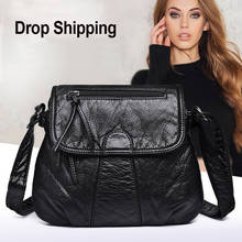 Dropshipping bolsa de ombro feminina bolsas de couro macio designer crossbody sacos para mulheres mensageiro sacos bolsa feminina 2024 - compre barato