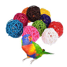 10xbird mastigar brinquedo rattan bolas para papagaio cockatiels cockatoo conure lovebird 2024 - compre barato