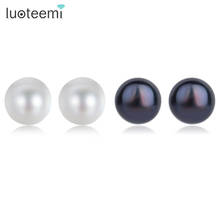 LUOTEEMI 6.5mm White and Black Stud Imitation Pearls for Women Cute Tiny Child Stud Earrings Friendship Gifts Kids Jewelry 2024 - buy cheap
