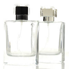 Garrafa de perfume vazia recarregável, 100ml, quadrado, vidro transparente, recipiente cosmético, atomizador de perfume, bomba de spray, 5 cabeças 2024 - compre barato