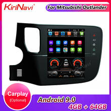 KiriNavi 10.4" Vertical Screen Tesla Style 1 Din Android 9.0 Car DVD Multimedia Player For Mitsubishi Outlander Car Radio GPS 4G 2024 - buy cheap