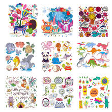 Iron on Transfer for Clothing Thermoadhesive Patches Stickers Diy Animals Cute Patch Fusible Stripes Applique for Baby Clothes C 2024 - buy cheap