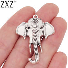 ZXZ 10pcs Elephant Head Charms Pendants for Necklace Jewelry Making Findings 45x34mm 2024 - buy cheap