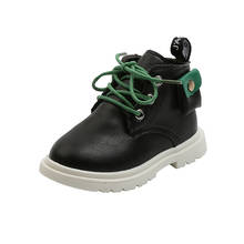 Botas de cuero sintético suave para niños, botines impermeables, con cremallera, de goma, otoño e invierno, 2021 2024 - compra barato